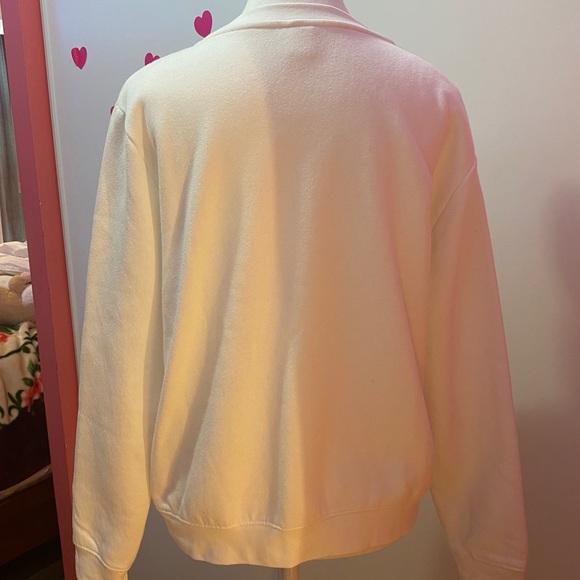 H&M Soft White Au Revoir Studded Glitter Sweater - Picture 3 of 5